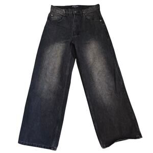 Y2k Kno Betta Men's Black Wash Denim Jeans Straight Leg 32